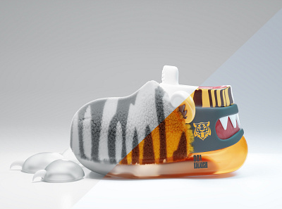 tiger shoes 3d animation branding graphic design logo motion graphics ui