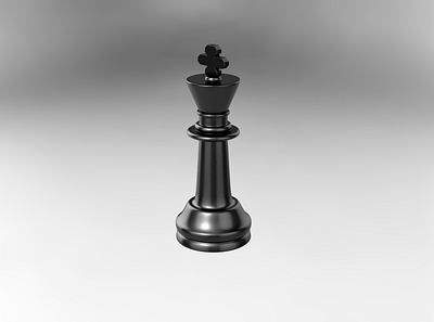 3D Chess - King 3d black chess game king maya piece