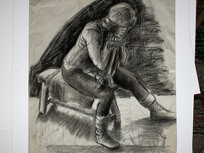 Study of a sitting girl