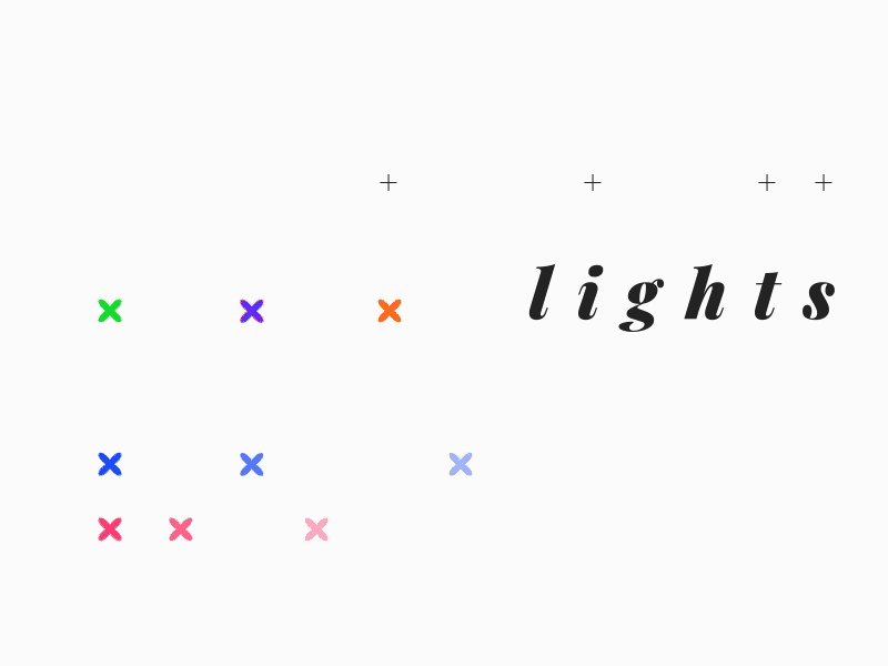 Lights! after effects animation colour concept motion graphics quickie typography