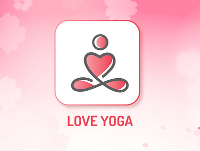 Daily UI 005 l App icon app icon app logo mobile pink gradient uiux yoga icon yoga logo