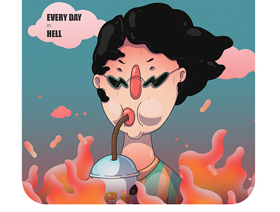 Every day in Hell animation branding design digital illustration digital painting graphic design illustration logo