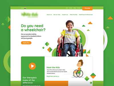 Charity Website Concept charity illustration website wheelchair