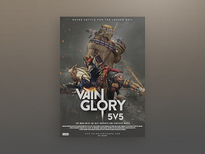 Poster Game Vainglory design illustration interface poster posterdesign