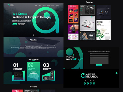 Alenia Grafika Website concept branding design interface ui webdesign website website design