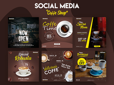 Coffe shop instagram post template