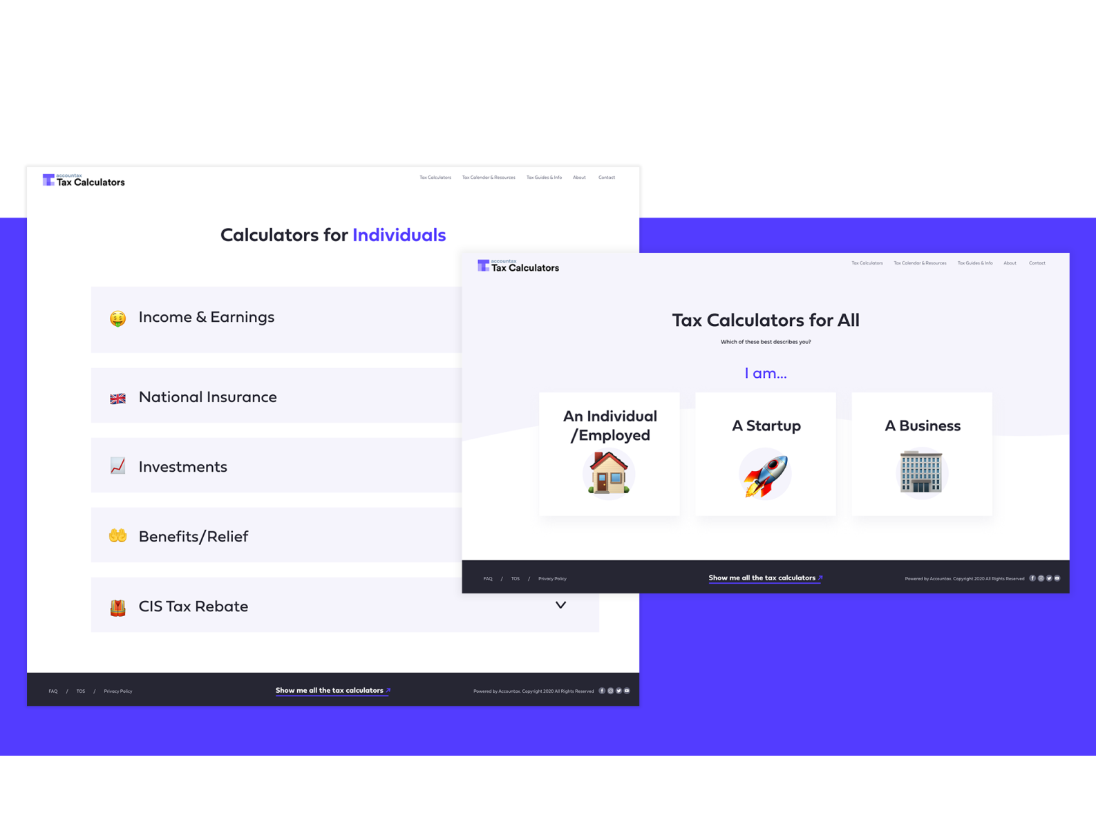 Tax Calculators Options by Madalyn Pape on Dribbble