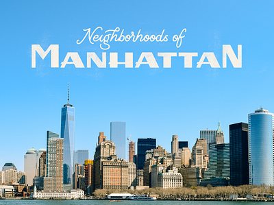 Neighborhoods of Manhattan cover letter lettering manhattan nyc photo
