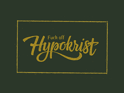 Hypokrist illustration lettering texture type vintage