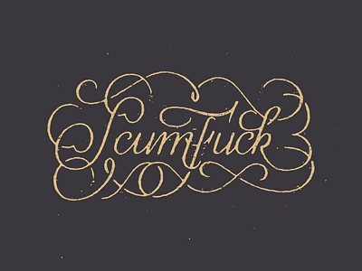 ScumF*ck lettering script texture