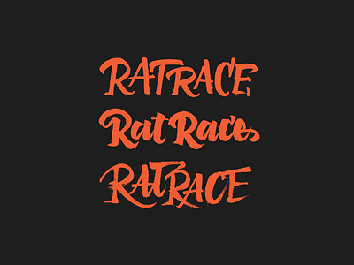 Ratrace 🐁 custom type lettering ratrace