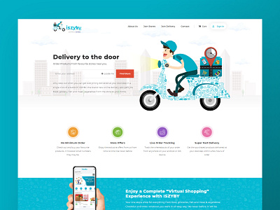 Online Food Delivery Website food delivery landingpage shopping ui ux website design