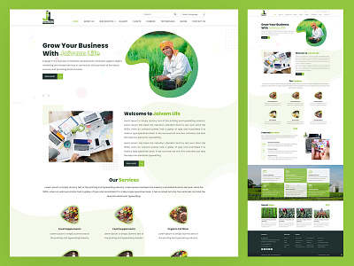 Agriculture Website farm landingpage layout online shop website