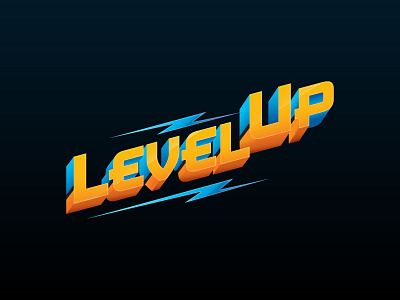 Level Up Lockup design graphic design lockup vector