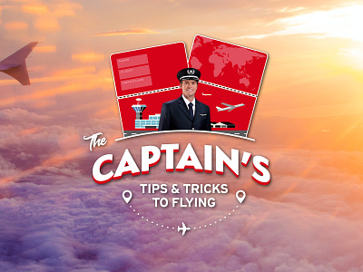 The Captain's Tips & Tricks to Flying animation branding design graphic design lockup logo vector