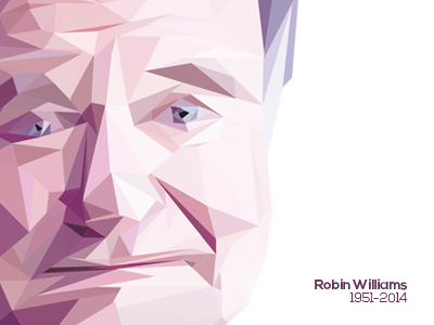 Robin Williams art illustrations poly portrait rip