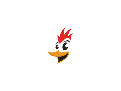 Chicken Logo animal branding chicken design duck logo mark mnimal simple smile