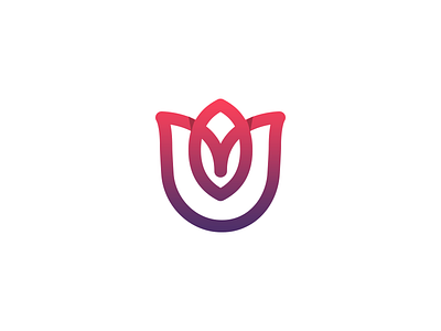 WIP Flower Mark design flat flower icon identity logo mark minimal nature symbol