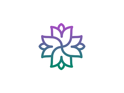 WIP Flower Mark design flat flower icon identity logo mark minimal nature symbol