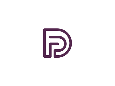 DP Monogram d design icon letter logo mark monogram p simple symbol