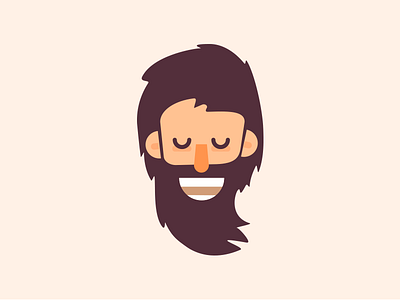 Beard Avatar character dude flat guy hair illustration mustache simple style