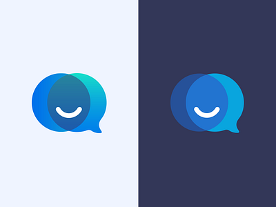 MrReply Logo bot bubble chat face facebook interaction intersection logo marketing reply smile tool