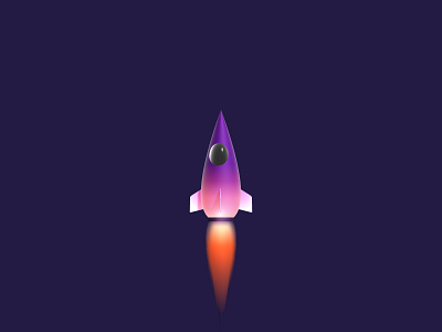 3D Rocket 3d 3d animation flying rocket gradient
