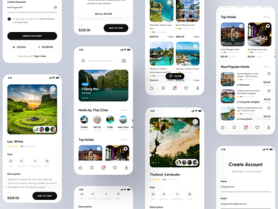 Travel App Design minimalistic ui tourism travel ui ui
