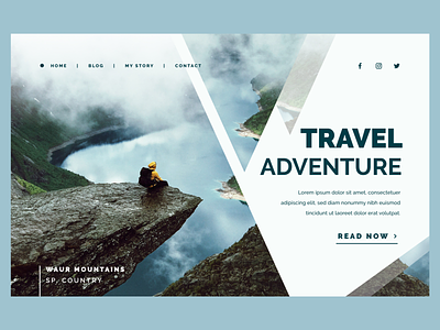 Adventure travel website design