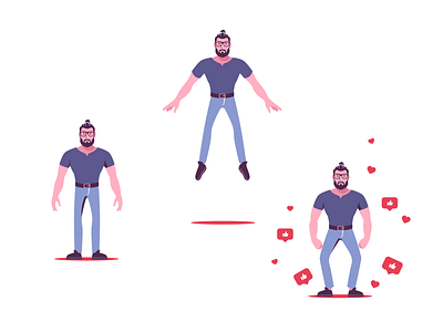 illustration of a man for animation on youtube