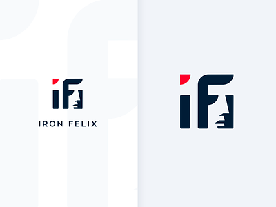 logo felix design drawing face icon infographic logo logo design logotype minimalism people point red round rounded shadow siluet symbol vector