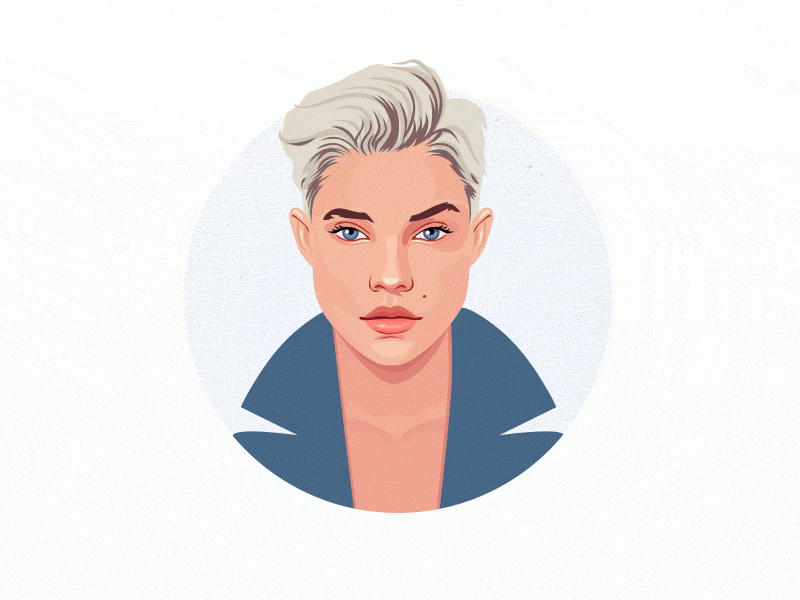 Vector portrait {gif}