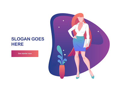 Redhead ;) arrow art clothes colors emotion floral gradient hair night notebook office people red site star template ui ux woman work