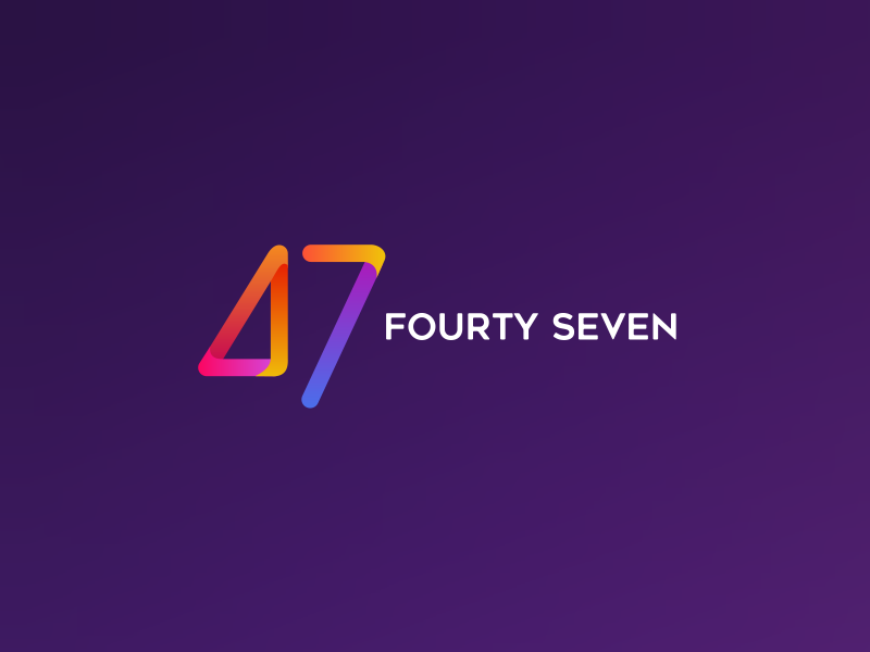 Fourty seven numeral website vector typography pallet logotype logo icon colors brand identity brand design brand