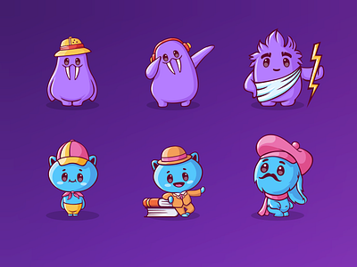 Characters for mobile game (part1) by Sue Ai on Dribbble