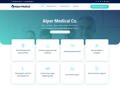 Alper Medical (Health Tourism Website) health tourism medical medical website theme ui ux webdesign