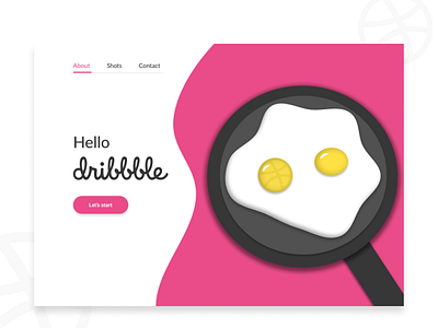 Hello Dribbble egg firstshot food hellodribbble