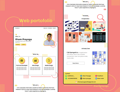 Web portofolio @dailyui @ui @uiux @webdesign @prototyping @uiux design design