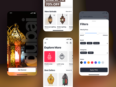 eCommerce - Mobile App animation app art branding clean color concept dark design ecommerce ecommerce app flat interface minimal shopping app typography ui ux vector web