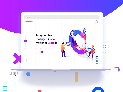 iSometric landing page for creative agencies design flat icon illustration isometric landing tyle typography ui ux vector web