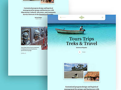 Landing Page for Tours & Travels