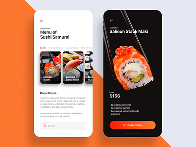 Restaurant App UI Exploration add card add to basket app app design app animation cart delivery app design app exploration food app inoxstudio ios ios 12 restaurant app sushi ui ux