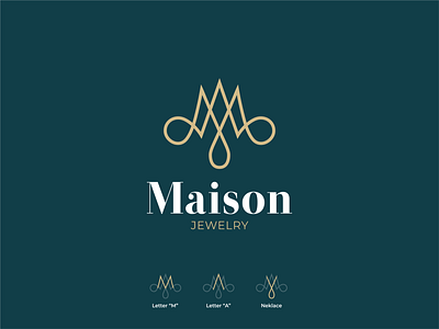 Logo Concept for Maison Jewelry branding design flat graphic design illustration illustrator logo typography ui vector