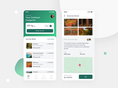 Carbon-Reducing App Concept product ui ui design uidesign uiux uiuxdesign ux website design