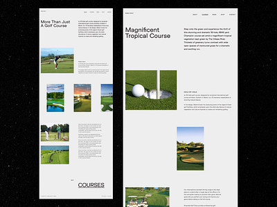 Golf Courses website ui website website design