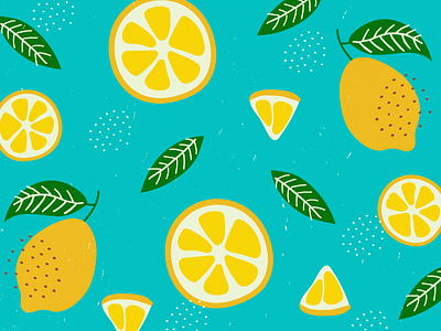 Weekly Pattern #007 fresh illustration lemon pattern summer texture