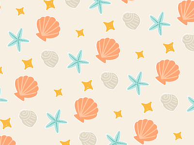 Weekly Pattern #016 abstract beach illustration ocean pattern sea shell summer texture