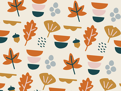 Weekly Pattern #020 abstract autumn design fall flower geometric illustration leaf pattern plant texture