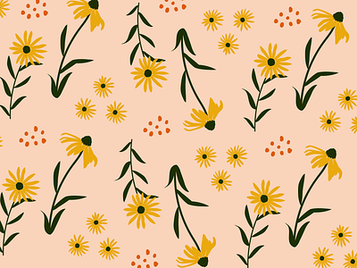 Weekly Pattern #021 blackeyedsusan design flower illustration pattern textile texture