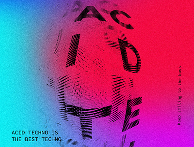 Acid Techno - Rave poster abstract design poster